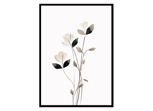 Floral Line Art Prints - Instant Wall Elegance, Flower Wall Art Print 