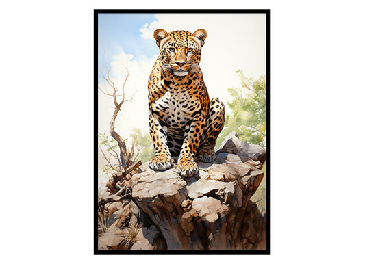 Into the Wild Leopard Safari Animal, Jungle Print Poster