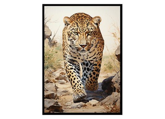 Leopard Grace: Safari Art Posters, Jungle Poster, Wildlife Art Print