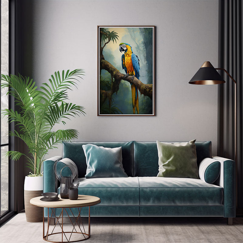 Macaw Exotic Parrot Jungle Bird Poster Wall Art Print Tropical Bird Print