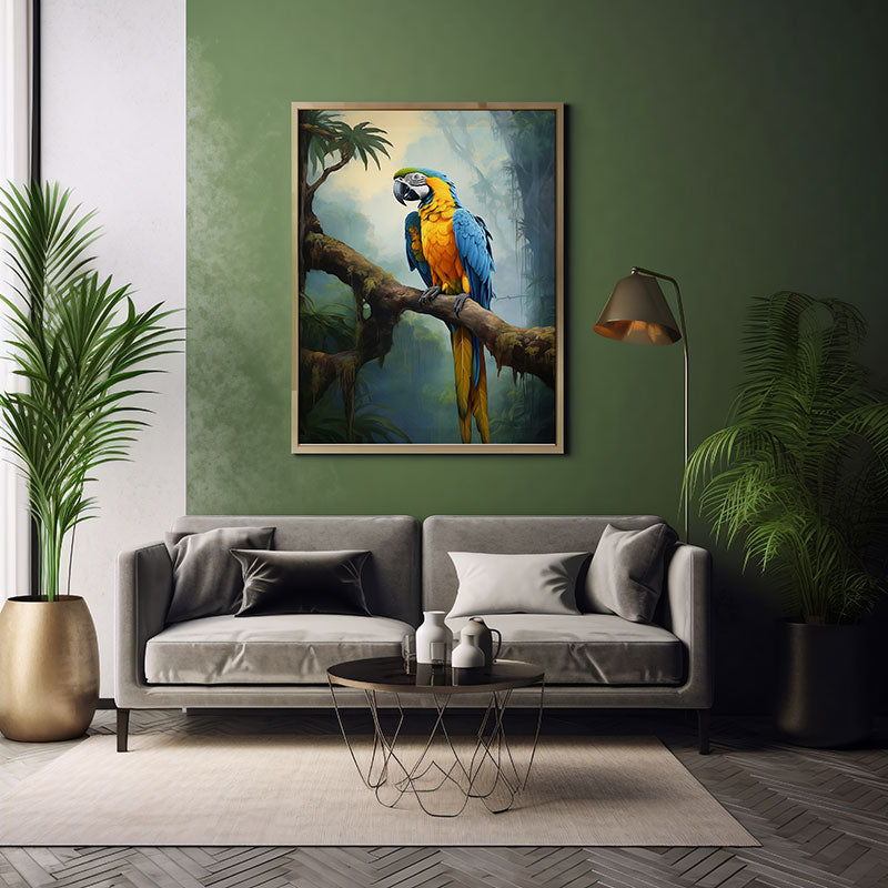 Macaw Exotic Parrot Jungle Bird Poster Wall Art Print Tropical Bird Print