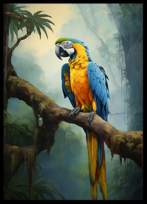 Macaw Exotic Parrot Jungle Bird Poster Wall Art Print Tropical Bird Print