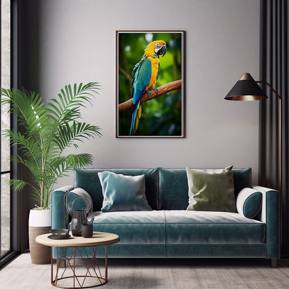 Macaw Parrot Jungle Bird Poster Wall Art Decor Tropical Exotic Bird Poster