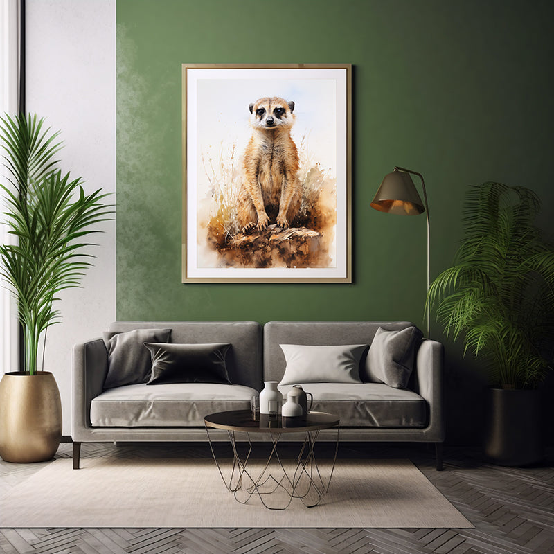 Meerkat Moments: Safari Art Prints, Safari Animal, Wildlife Art Poster Print