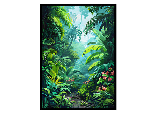 Safari Animals in Wall Print Wall Art Decor Poster Print