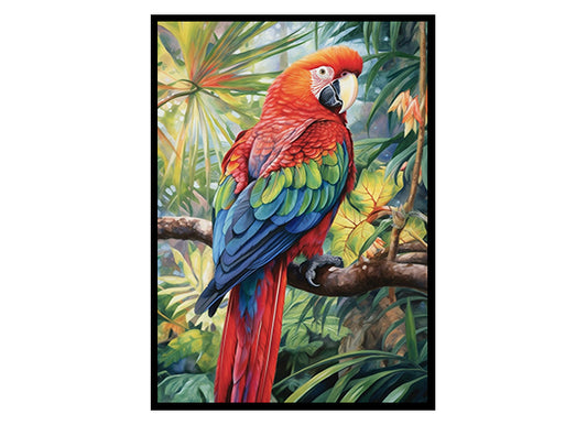 Parrot Bird Print, Bird Poster, Bird Wall Art, Jungle Print, Parrot Poster
