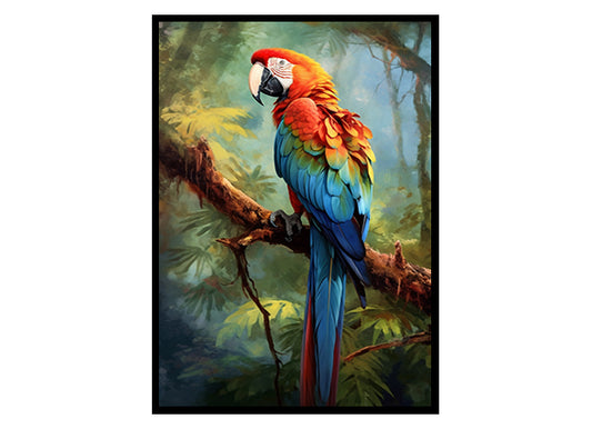 Parrot Bird Print, Bird Poster, Bird Wall Art,  Jungle Art, Parrot Poster