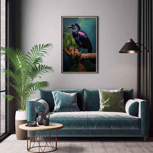 Tropical Fruitcrow Bird Jungle Bird Art Wall Art Decor Exotic Bird Print