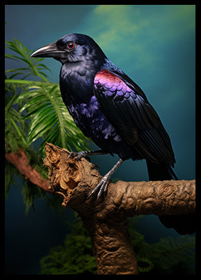 Tropical Fruitcrow Bird Jungle Bird Art Wall Art Decor Exotic Bird Print
