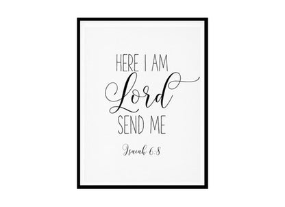 "The Lord Is My Strength And My Shield, Psalm 28:7" Bible Verse Poster Print