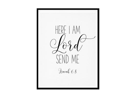 "The Lord Is My Strength And My Shield, Psalm 28:7" Bible Verse Poster Print