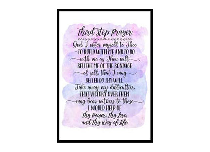 "Third Step Prayer" Bible Verse Poster Print