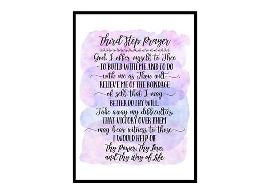"Third Step Prayer" Bible Verse Poster Print