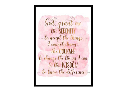 "God Grant Me The Serenity" Bible Verse Poster Print