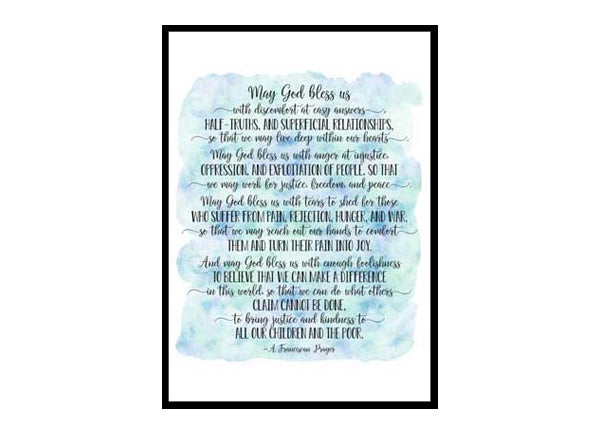 "May God Bless Us" Bible Verse Poster Print