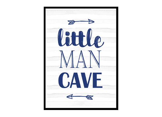 "Little Man Cave" Boys Nursery Poster Print