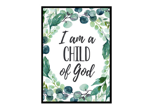 "I Am A Child Of God" Boys Nursery Poster Print