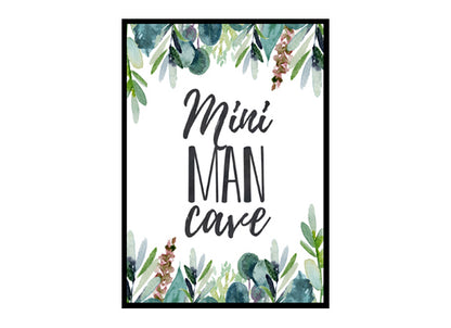 "Mini Man Cave" Boys Nursery Poster Print