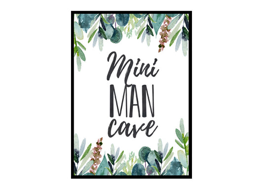 "Mini Man Cave" Boys Nursery Poster Print