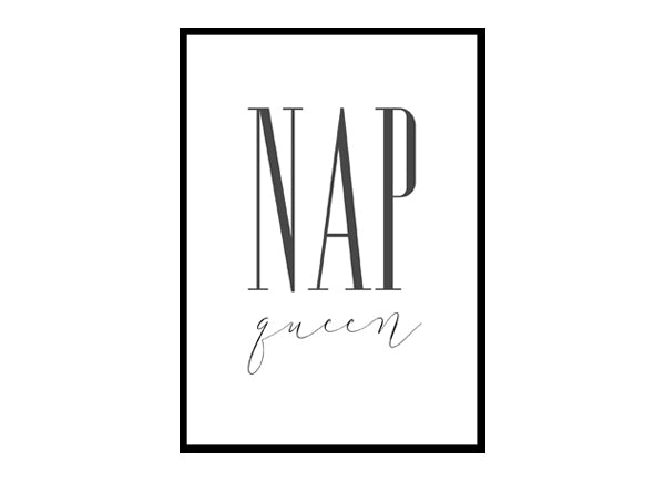 "Nap Queen" Girls Quote Poster Print