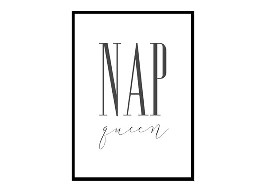 "Nap Queen" Girls Quote Poster Print