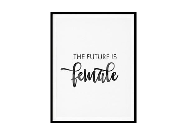 "The Future Is Female" Girls Quote Poster Print