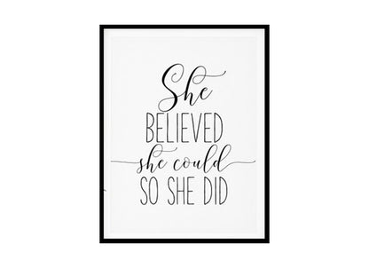 "She Designed A Life She Loved" Girls Quote Poster Print