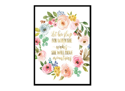 "Let Her Sleep For When She Wakes" Girls Room Poster Print