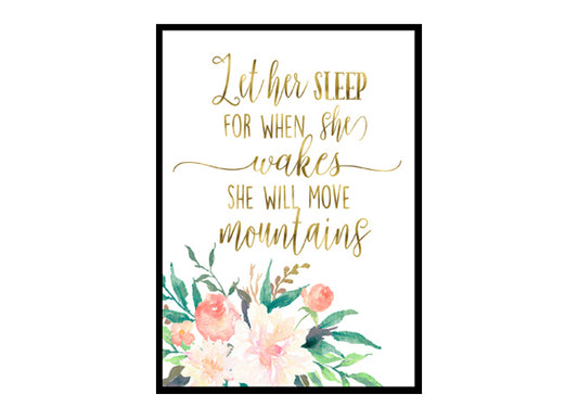 "Let Her Sleep" Girls Room Poster Print