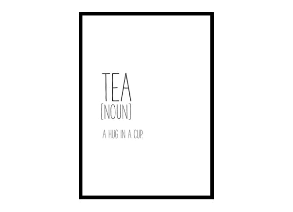 Tea Definition Print,Tea Quotes Kitchen Wall Art Poster Print