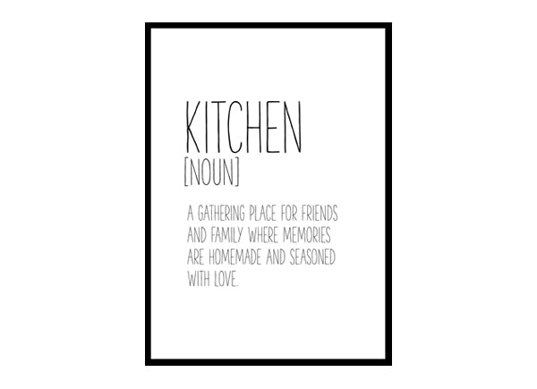 "Kitchen Definition" Kitchen Wall Art Poster Print