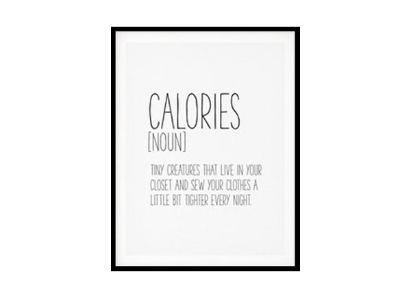 "Calories Definition" Kitchen Wall Art Poster Print
