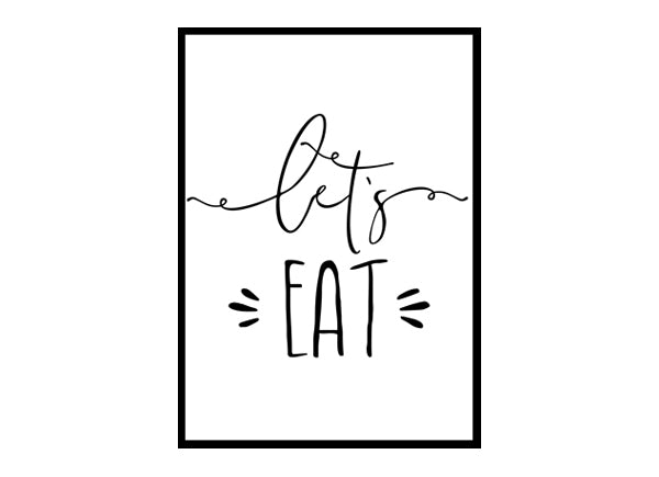 "Let's Eat" Kitchen Wall Art Poster Print