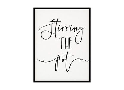 "Stirring The Pot" Kitchen Wall Art Poster Print