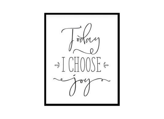 "Choose Joy" Motivational Quote Poster Print