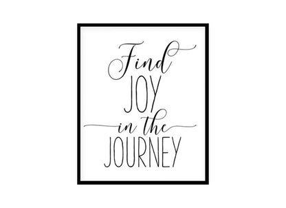 "Find Joy In The Journey" Motivational Quote Poster Print