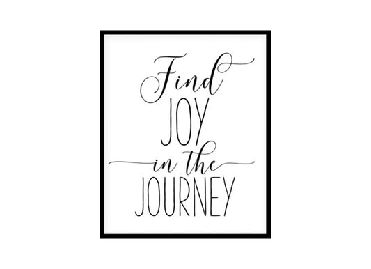 "Find Joy In The Journey" Motivational Quote Poster Print