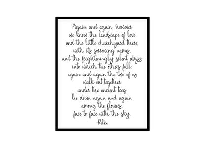 "Again And Again" Motivational Quote Poster Print