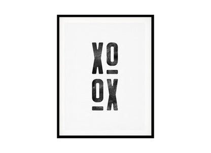 XO, XOXO Wall Art D?or Minimalist Modern Art Poster Print