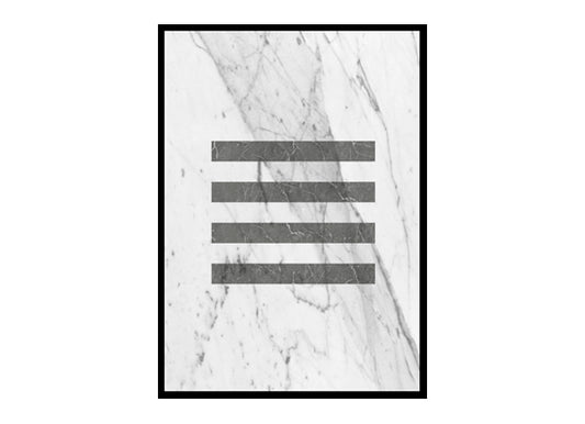 Geometric Black and White Stripes Minimalist Modern Art Poster Print
