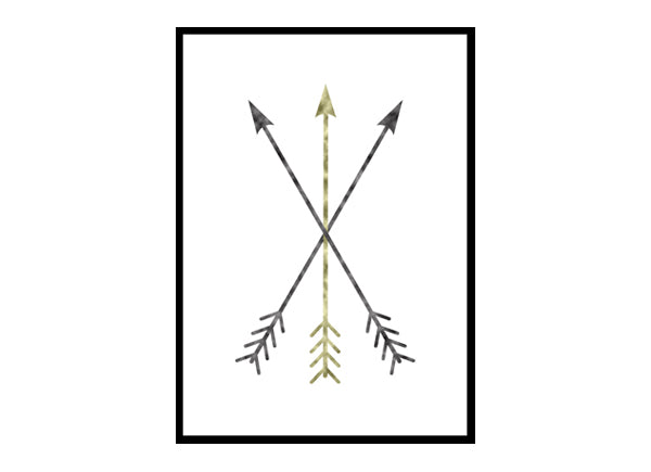 Minimalist Crossed Arrow Print Minimalist Modern Art Poster Print