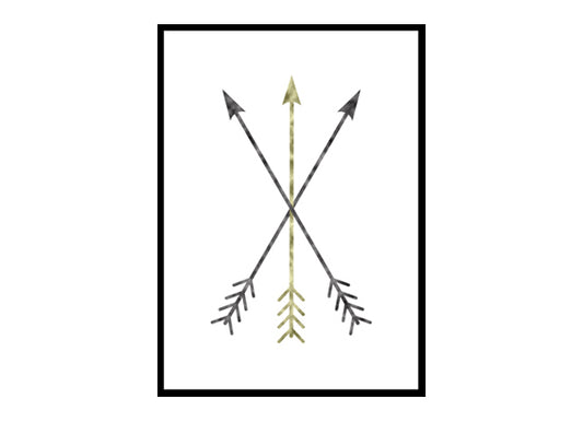 Minimalist Crossed Arrow Print Minimalist Modern Art Poster Print