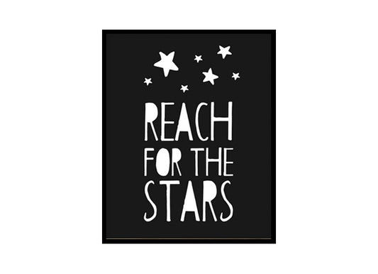 "Reach for the Stars" Minimalist Modern Art Poster Print