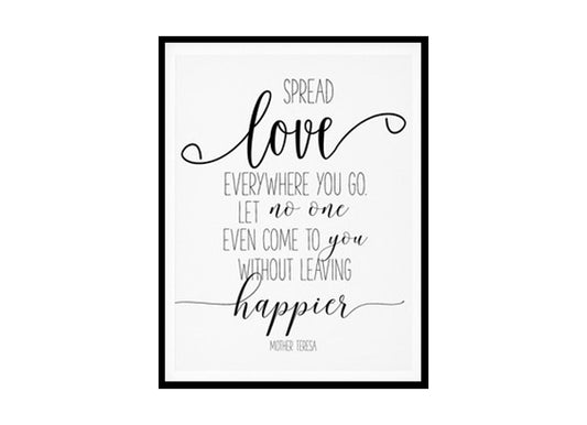"Spread Love Everywhere You Go" Childrens Nursery Room Poster Print
