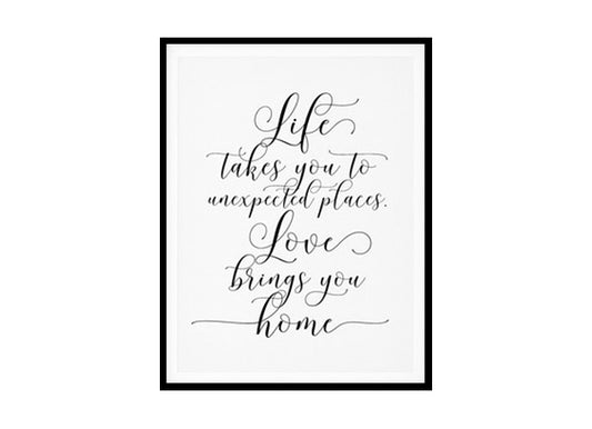 "Life Takes You to Unexpected Places" Childrens Nursery Room Poster Print