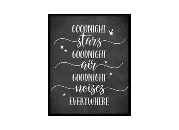 "Goodnight Stars Goodnight Air" Childrens Nursery Room Poster Print