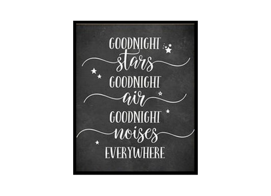"Goodnight Stars Goodnight Air" Childrens Nursery Room Poster Print