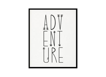 "Adventure" Sign  Childrens Nursery Room Poster Print
