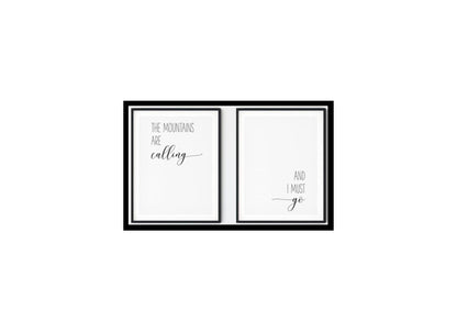 "The Mountains are Calling And I Must Go" Childrens Nursery Room Poster Print