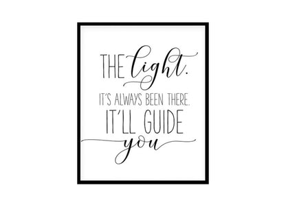 "The Light It's Always Been There" Childrens Nursery Room Poster Print